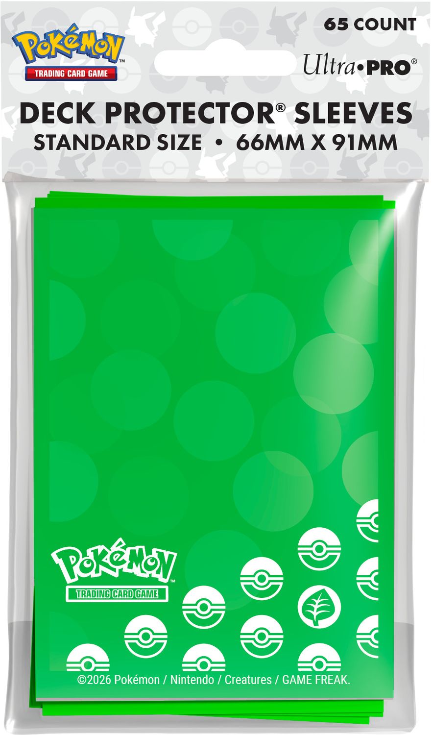 Pokemon Energy Card Sleeves 65ct Pokemon Energy Card Sleeves 65ct, Color: Grass