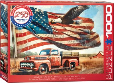 Waving Flag USA 1000pc