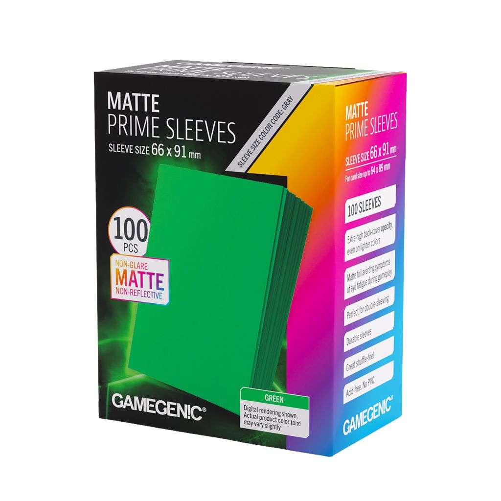 Matte Prime Sleeves Green 66x91 (100)