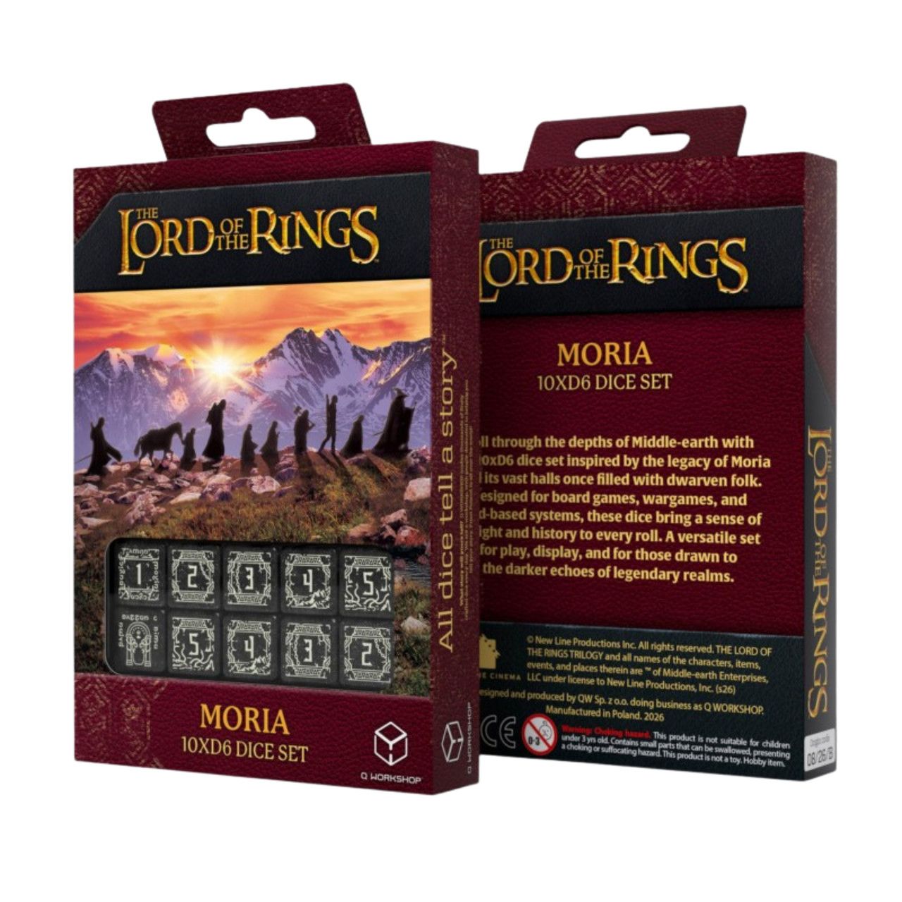 The Lord of the Rings Moria 10xD6 Glow Dice Set