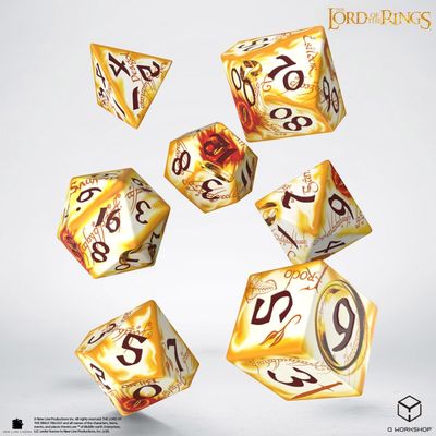 The Lord of the Rings Ring Bearers Dice Set Whitefire Radiance