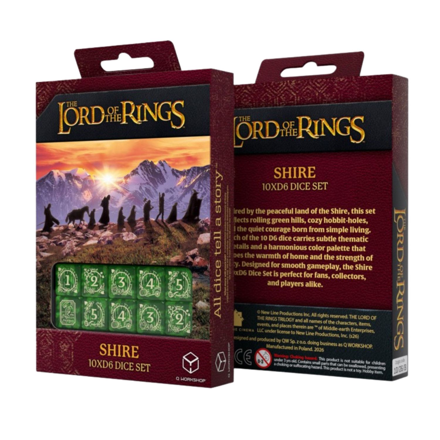 The Lord of the Rings Shire 10xD6 Dice Set
