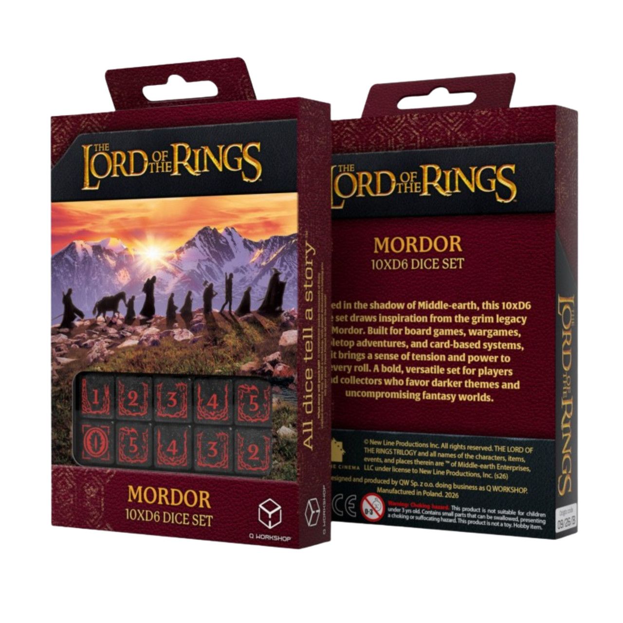 The Lord of the Rings Mordor 10xD6 Dice Set