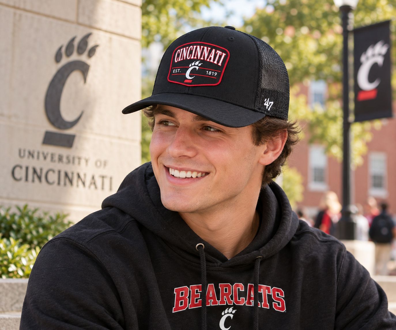 ’47 Brand University of Cincinnati Bearcats Black Trucker Hat