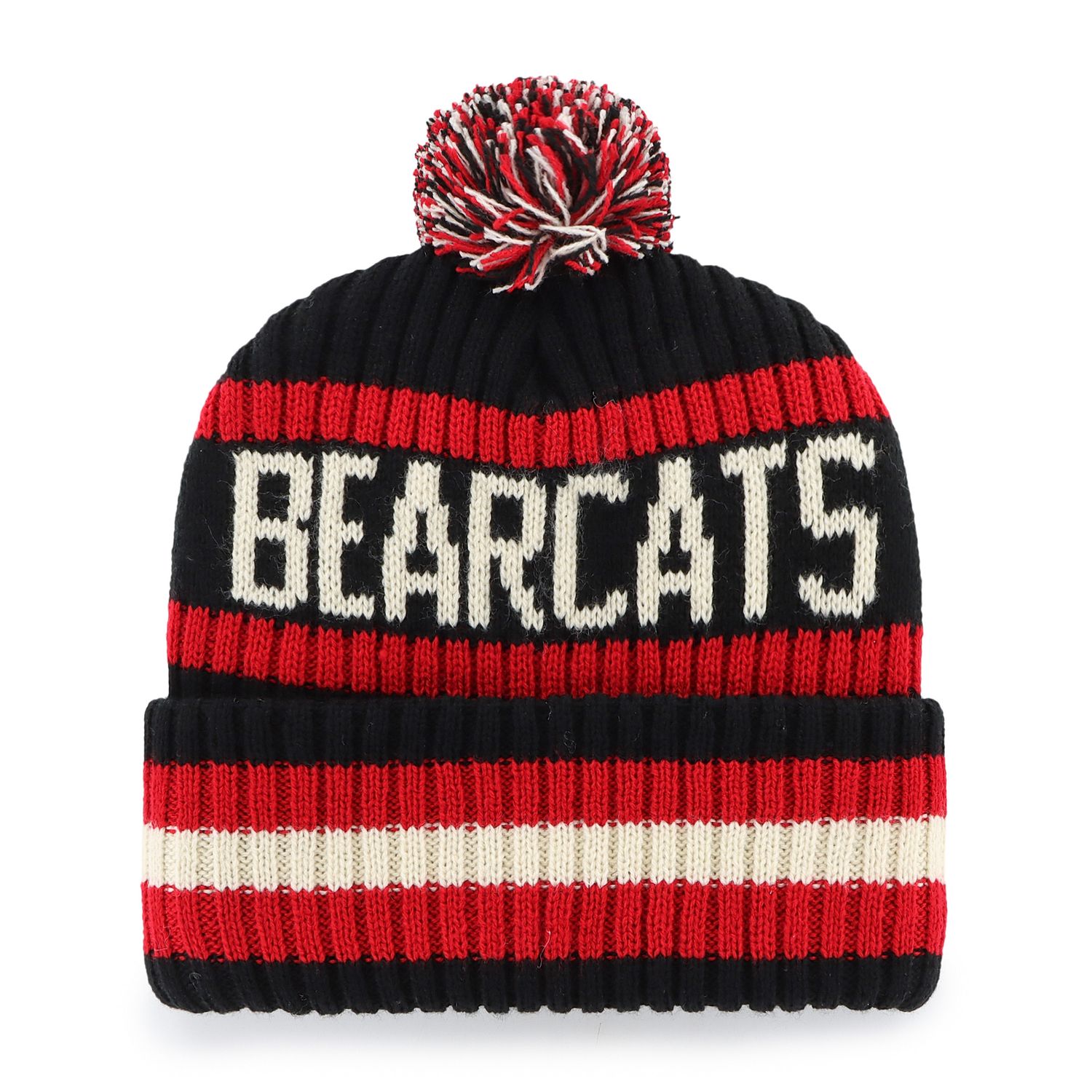 ’47 Brand Cincinnati Bearcats Bering Stripe Pom Cuff Beanie
