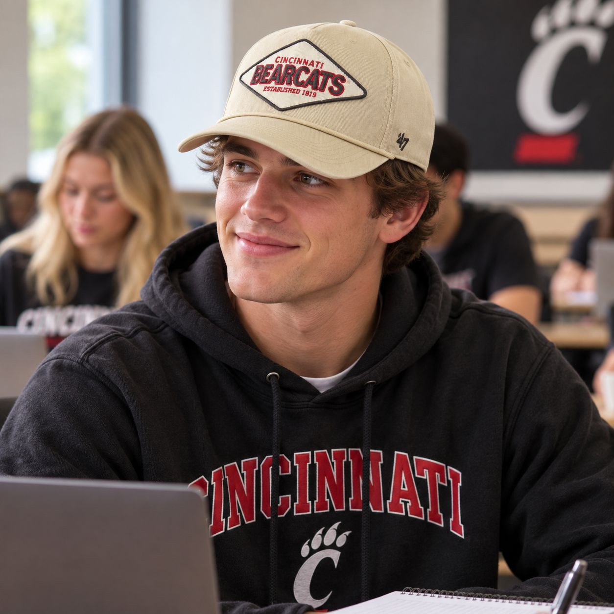 ’47 Brand Cincinnati Bearcats Natural Diamond Patch Rope Hat