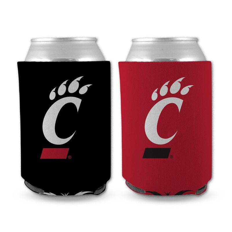 2pk C-Paw Can Cooler in Red and Black