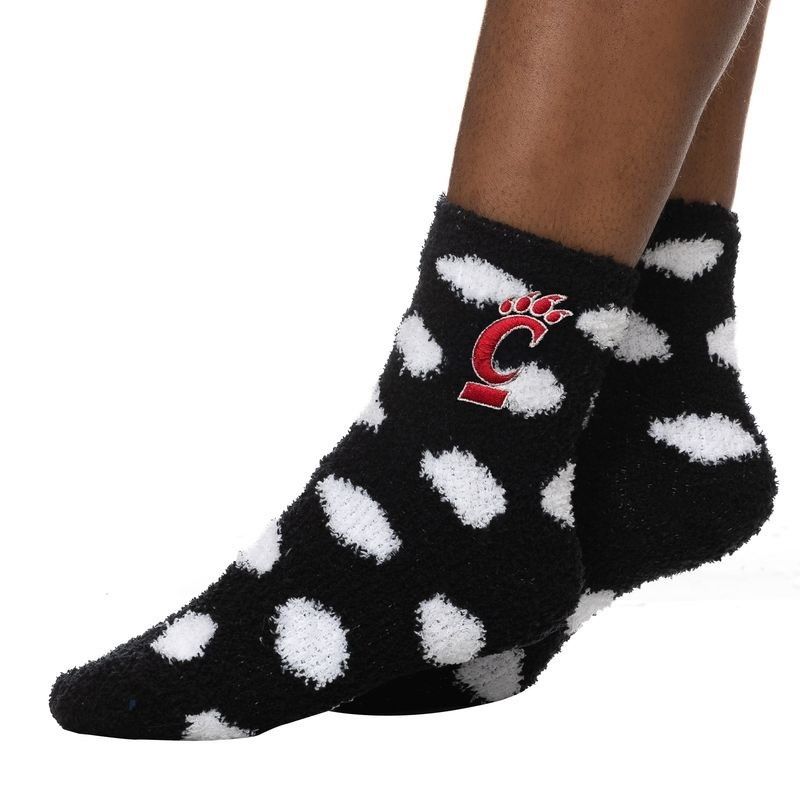 Black C-Paw Socks with White Polka Dots