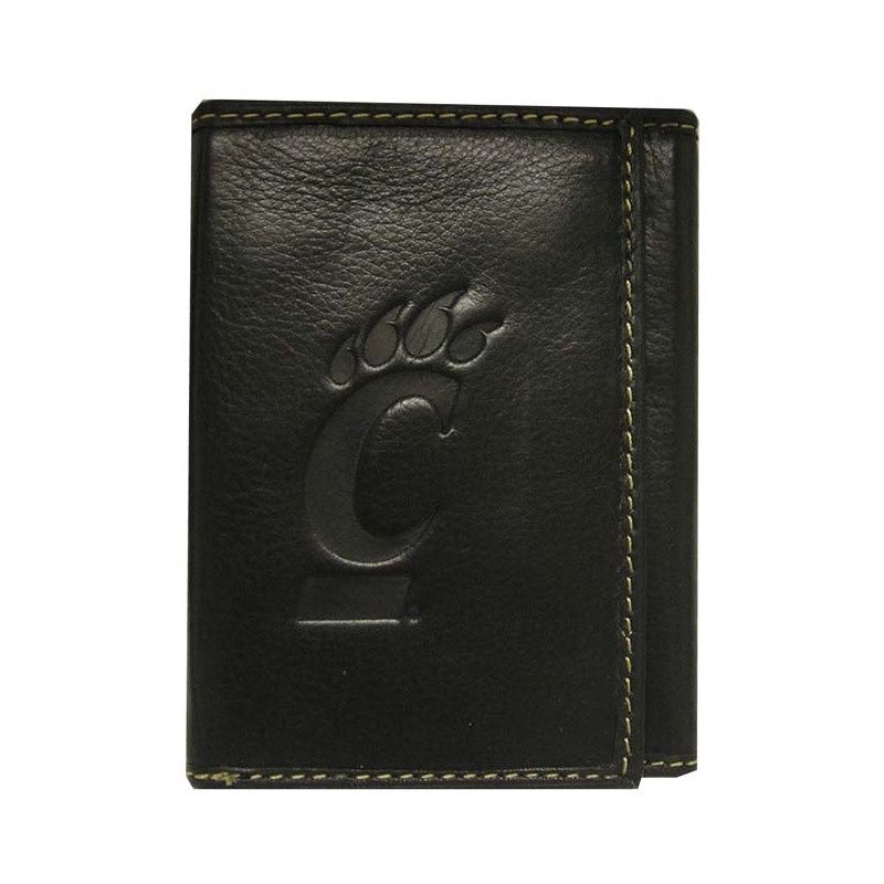 Black Leather Tri-Fold Wallet