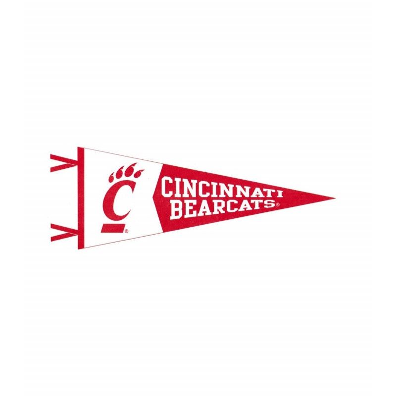 Cincinnati Bearcats 12x30 White&amp;Red Felt Pennant with C-Paw