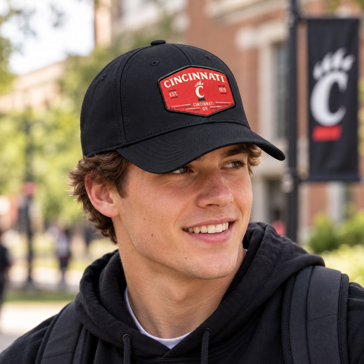 Ahead Cincinnati Bearcats Black Patch Hat