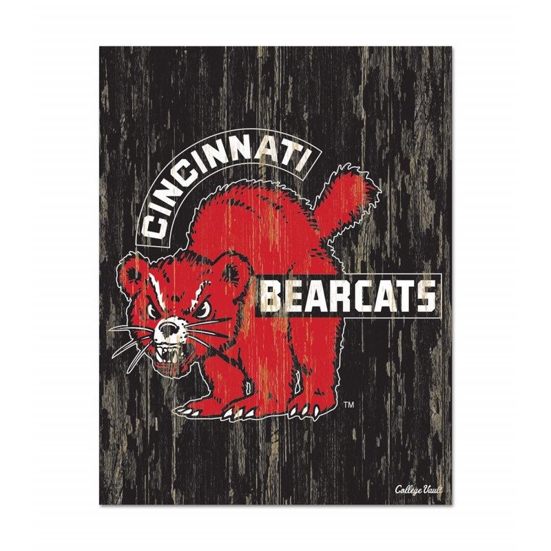 Cincinnati Bearcats Arched Bearcat Vintage Wooden Sign