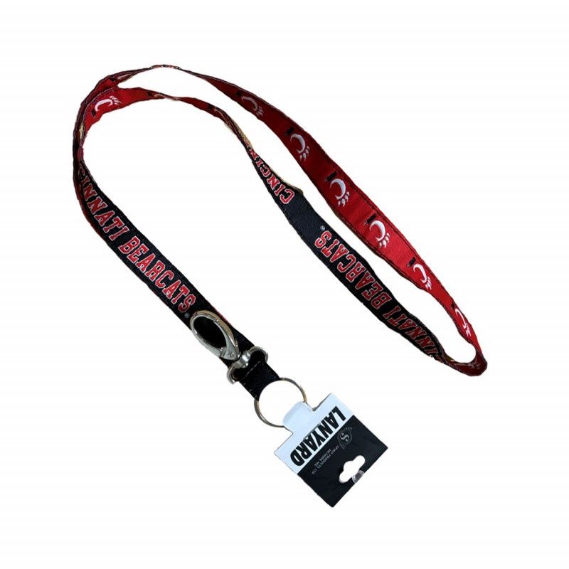 Cincinnati Bearcats C-Paw Red/Black Lanyard
