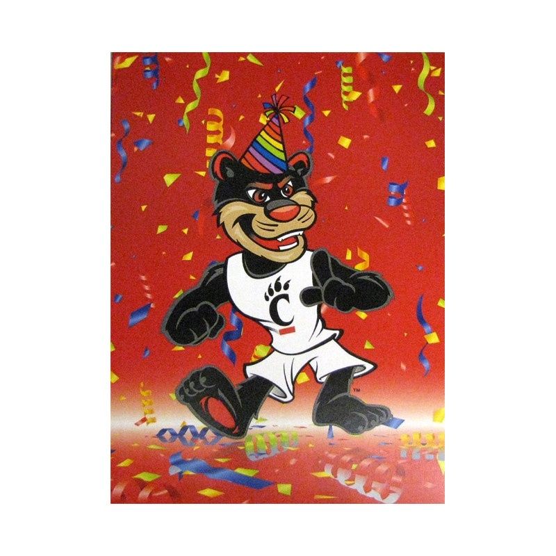 Bearcat Confetti Birthday Card