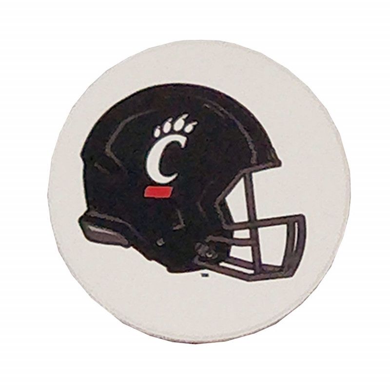 Bearcats C-Paw Football Helmet Ceramic Car Coaster