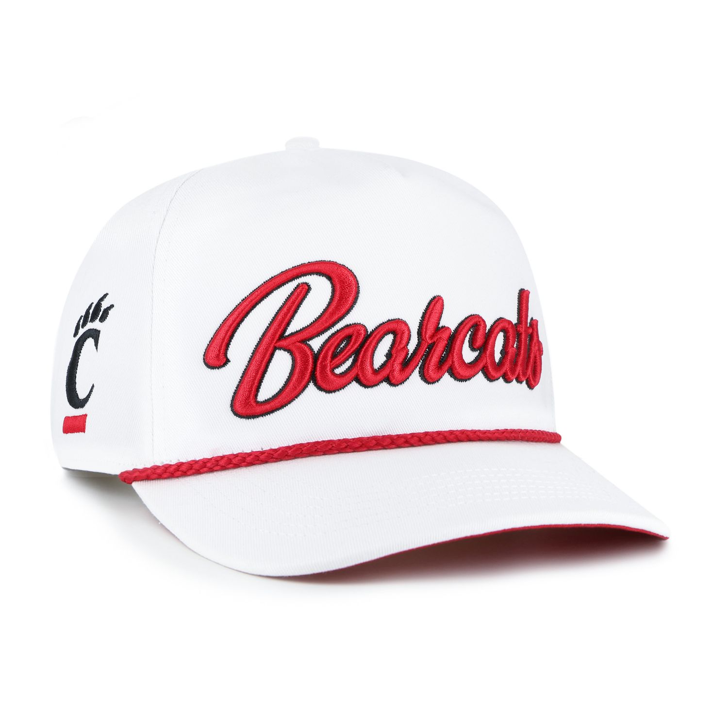 ’47 Cincinnati Bearcats Script Hitch Rope Hat, Color: White