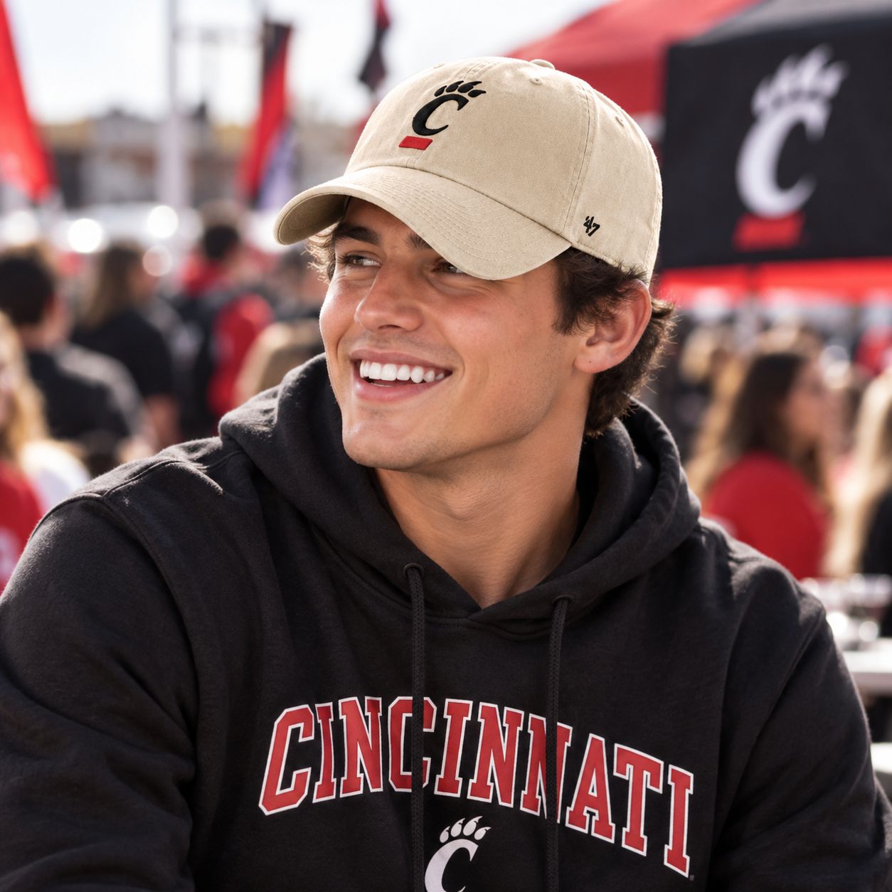 ’47 Brand Cincinnati Bearcats Natural C-Paw Clean-Up Hat