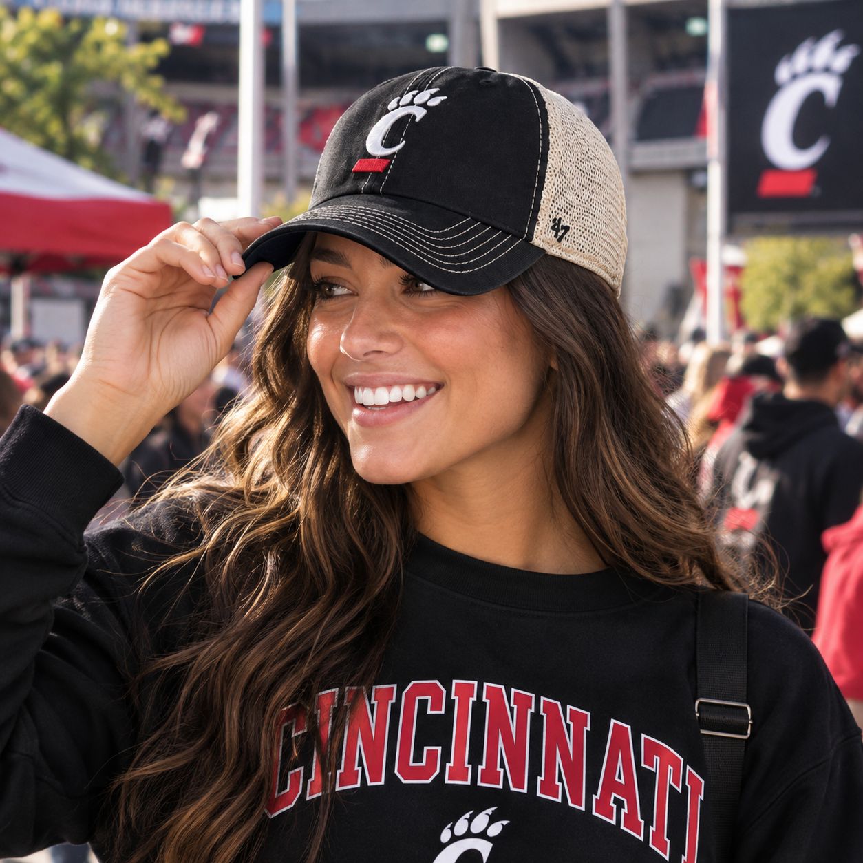 ’47 Brand Cincinnati Bearcats Black Trucker Hat
