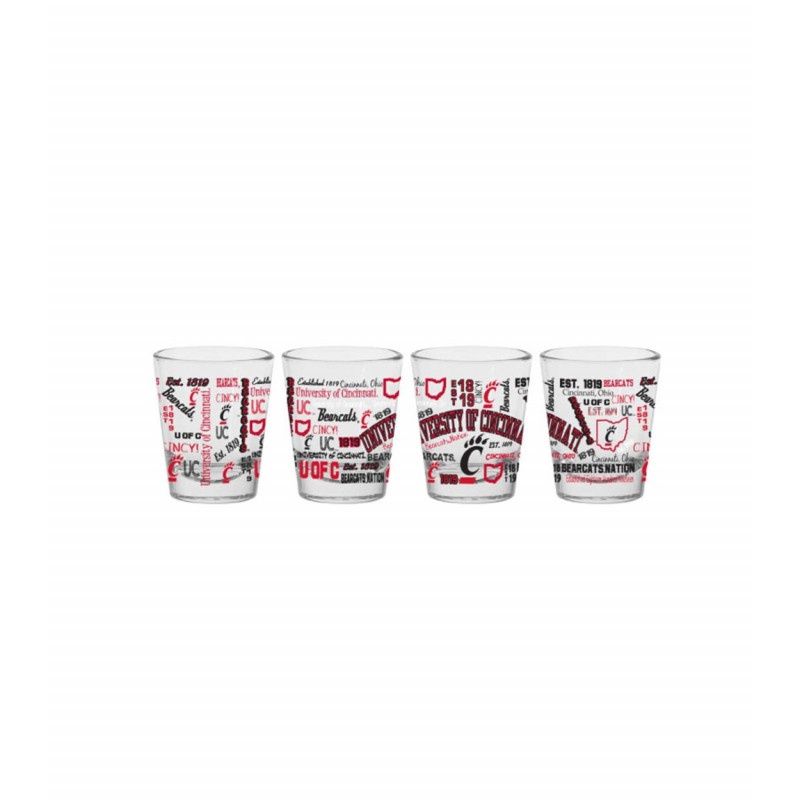 Cincinnati Bearcats 1.5oz Frosted Shot Glass