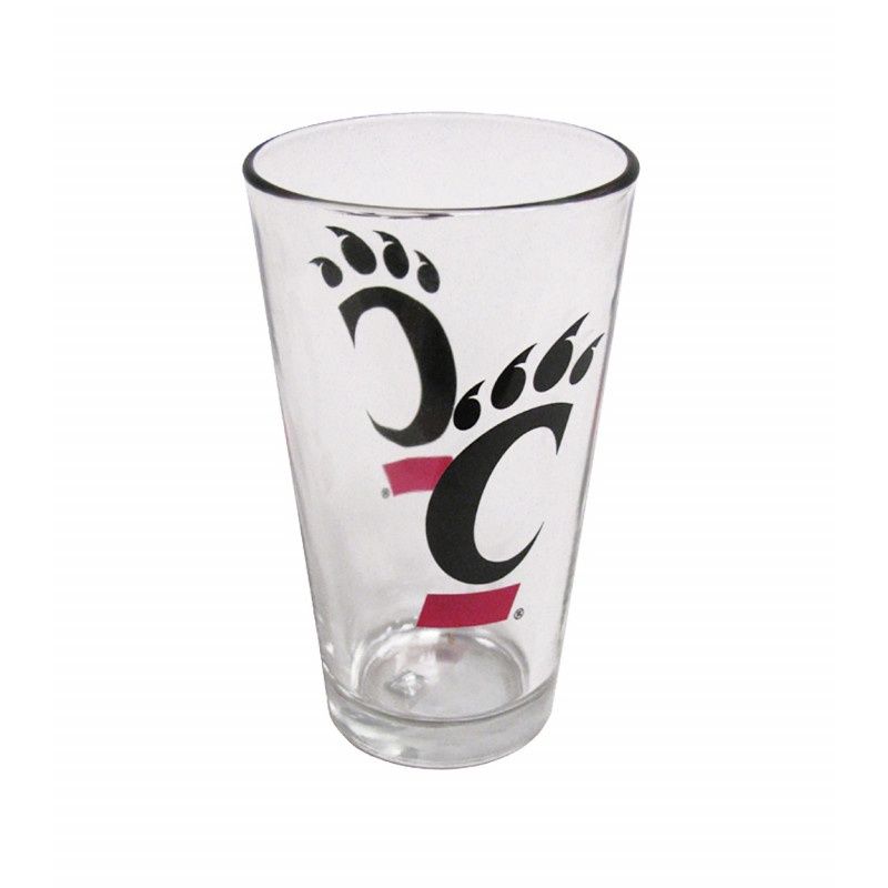 Cincinnati Bearcats 14oz C-Paw Glass