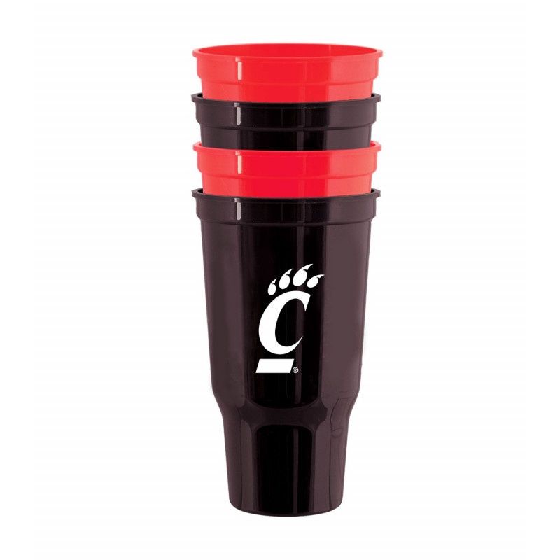 Cincinnati Bearcats 32oz. Grandstand Stadium Cups 4pk