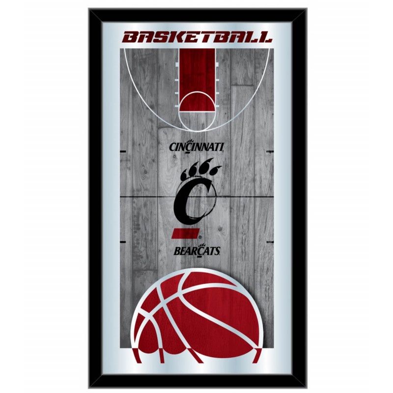 University of Cincinnati Bearcats Basketball 26" x 15" Framed Mirror