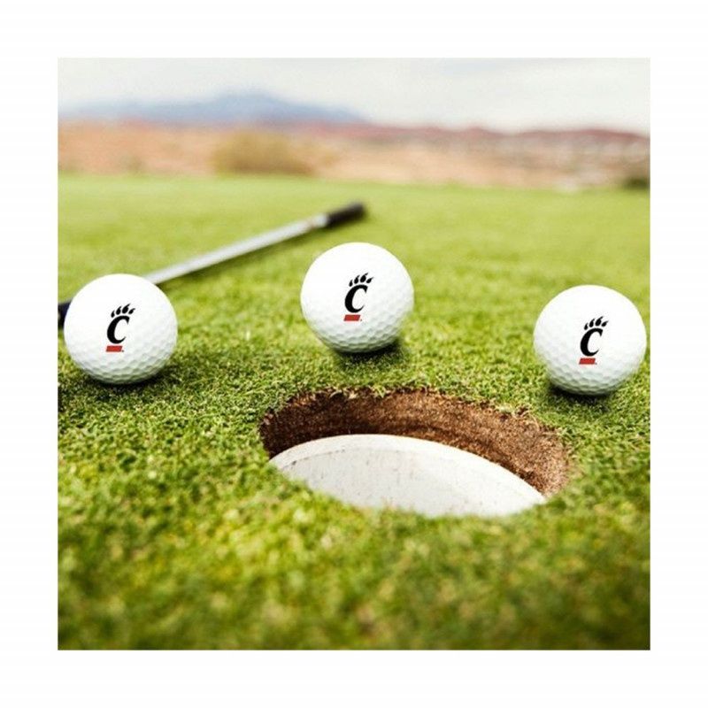 Cincinnati Bearcats C-Paw Logo TaylorMade Golf Balls