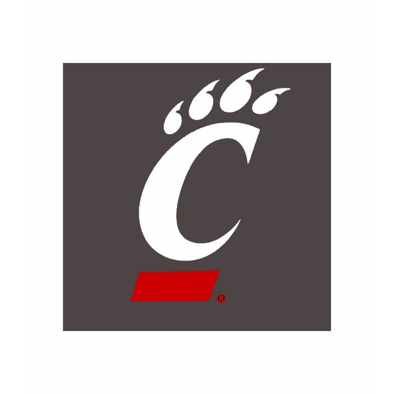 Cincinnati Bearcats Color Shock White C-Paw Decal