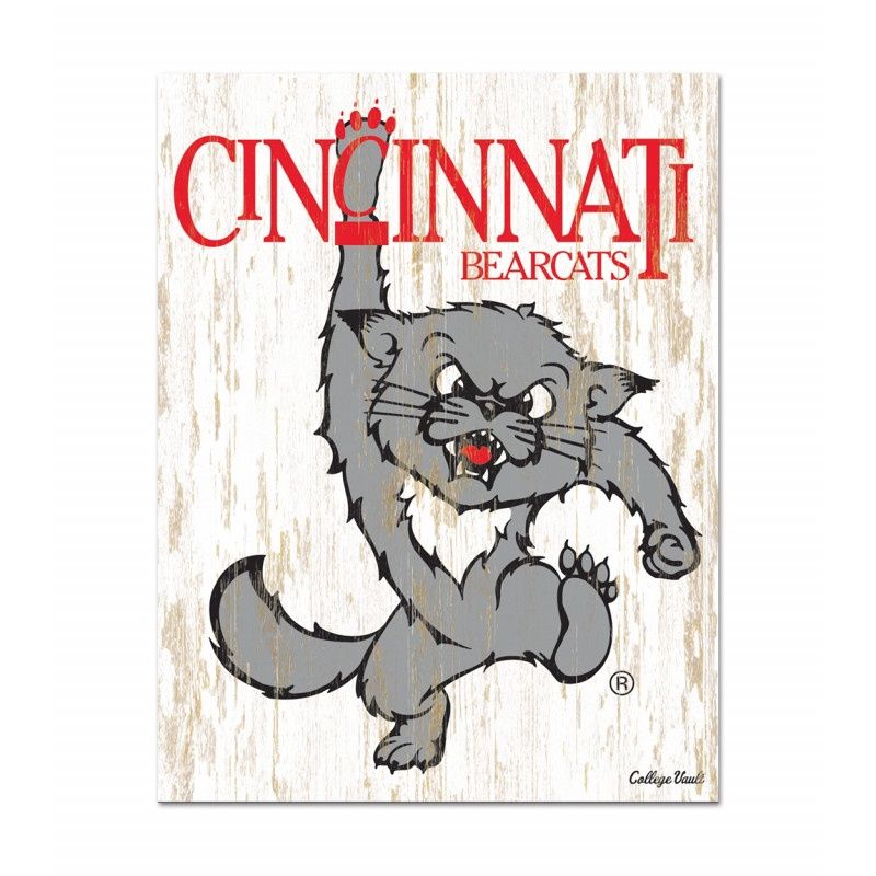 Cincinnati Bearcats Hanging Bearcat Vintage Wooden Sign
