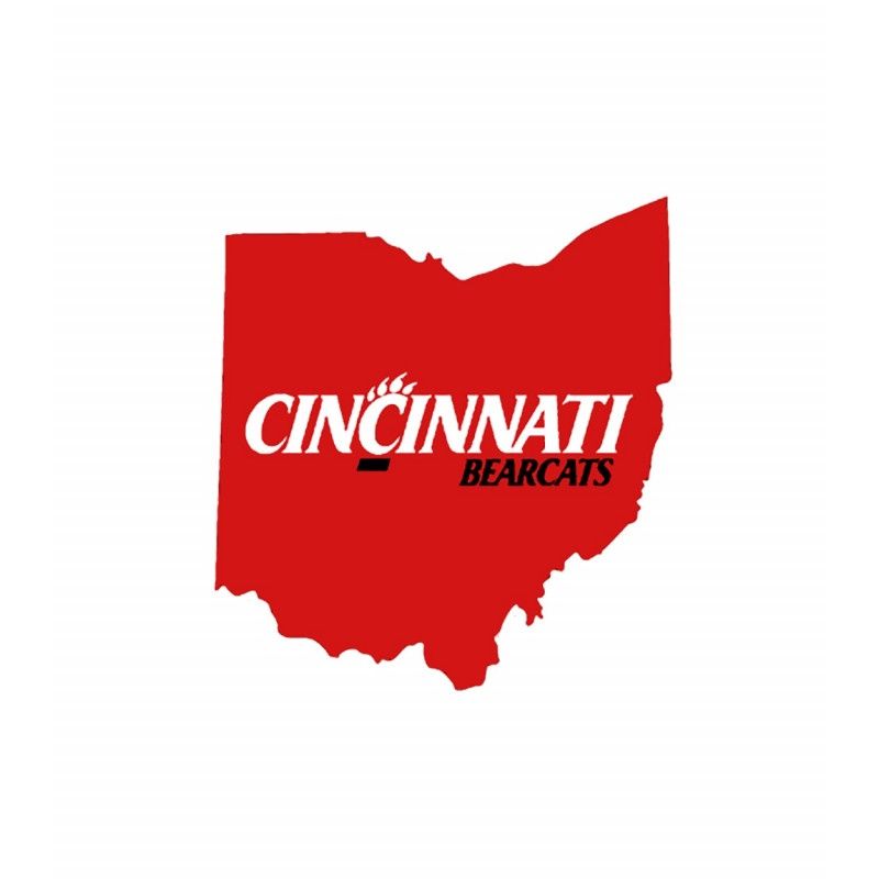 Cincinnati Bearcats Ohio Shaped Decal