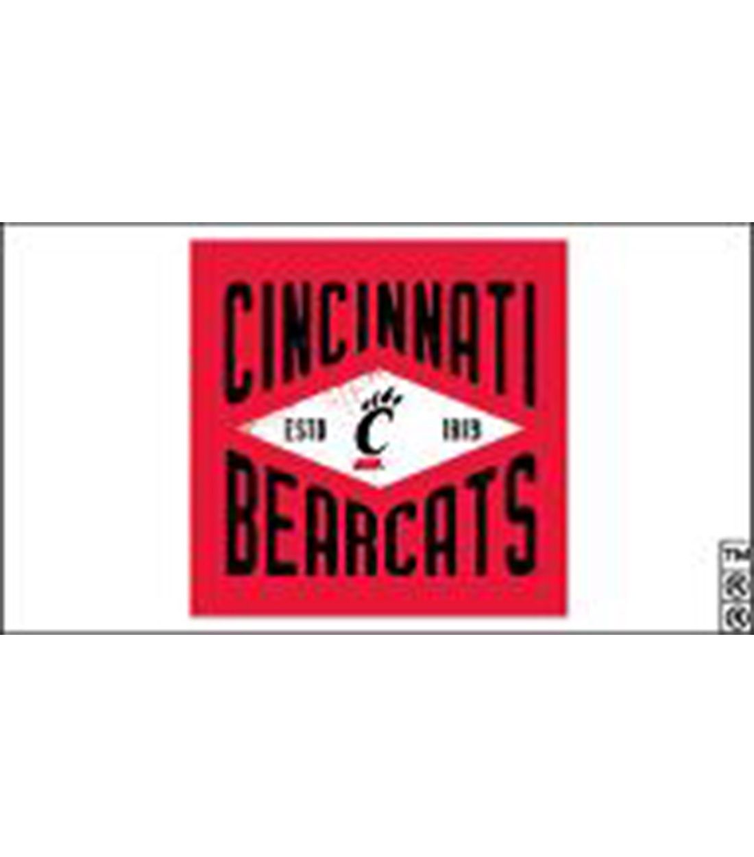 Cincinnati Bearcats Red Block With Diamond