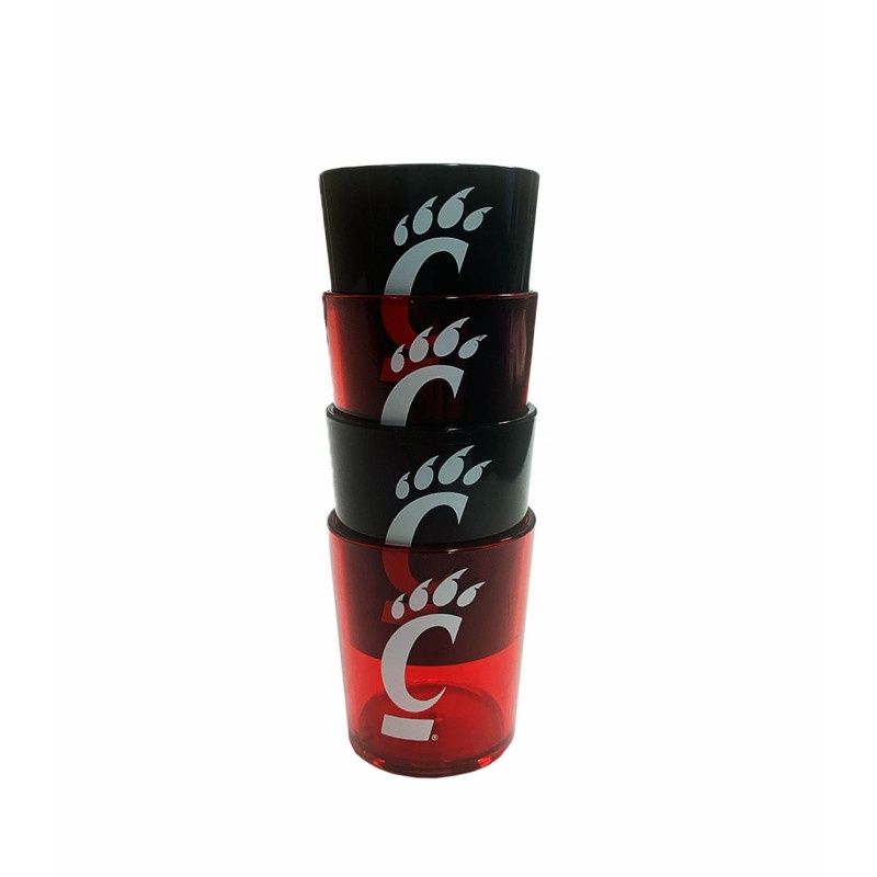 Cincinnati Bearcats Spirit Plastic 1.5 oz Shot Glasses 4 Pk