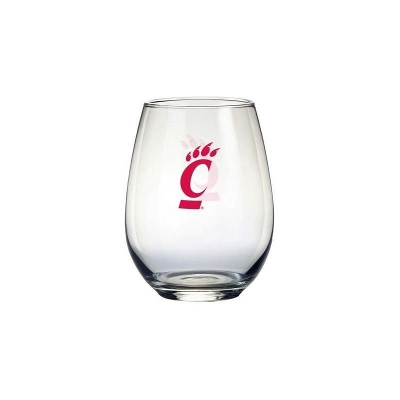 Cincinnati Bearcats Stemless C-Paw Wine Glass