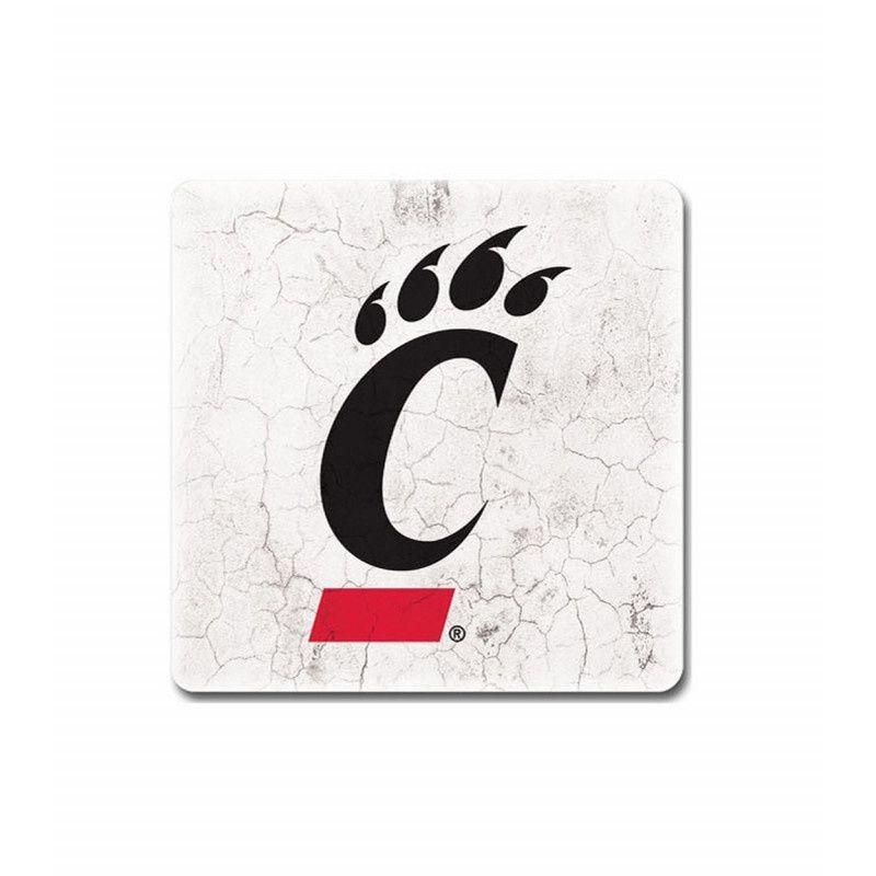 Cincinnati Bearcats White C-Paw Ceramic Coaster