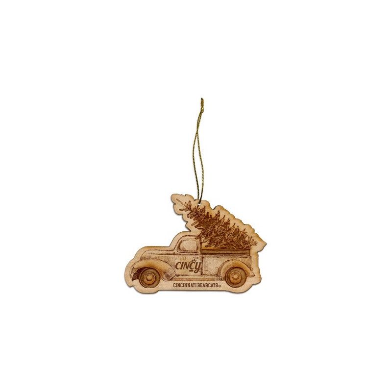 Cincinnati Bearcats Wooden Truck Ornament