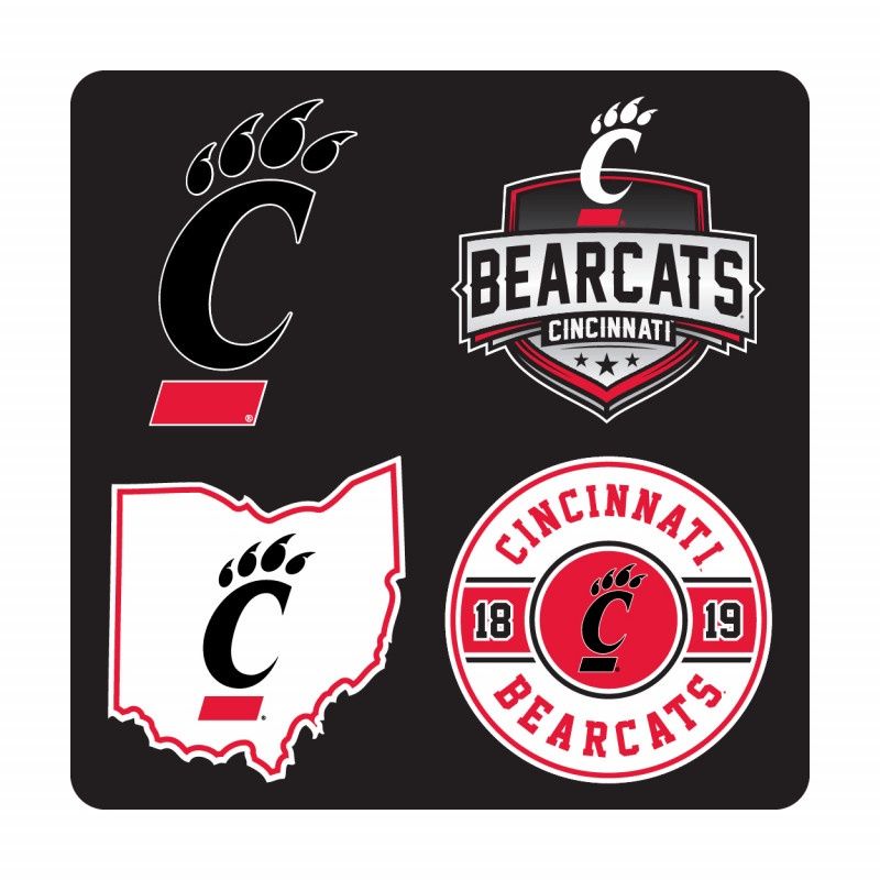 Cincinnati C-Paw/Shield/State/Circle 4 Pack Micro Decals