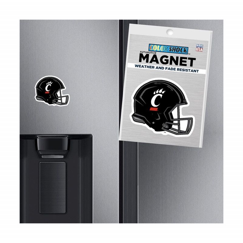 ColorShock Cincinnati Football Helmet Mini Auto Magnet