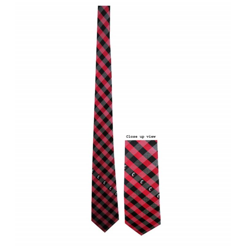 Cincinnati Bearcats Plaid Tie with C-Paws