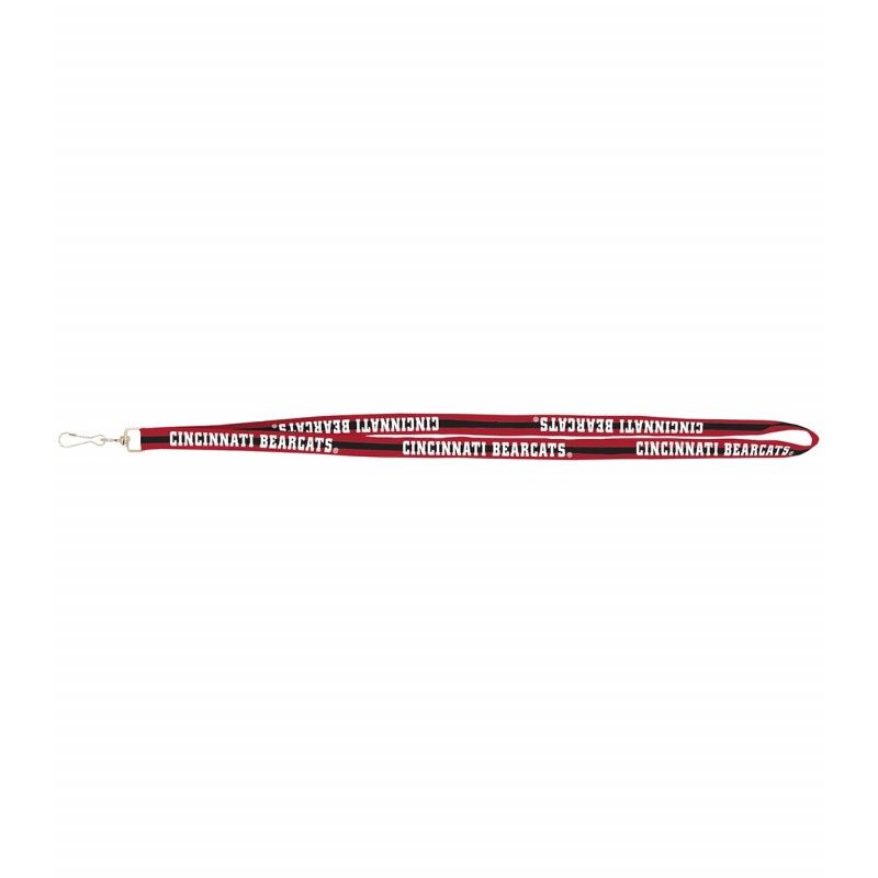Cincinnati Bearcats Red and Black Striped Lanyard