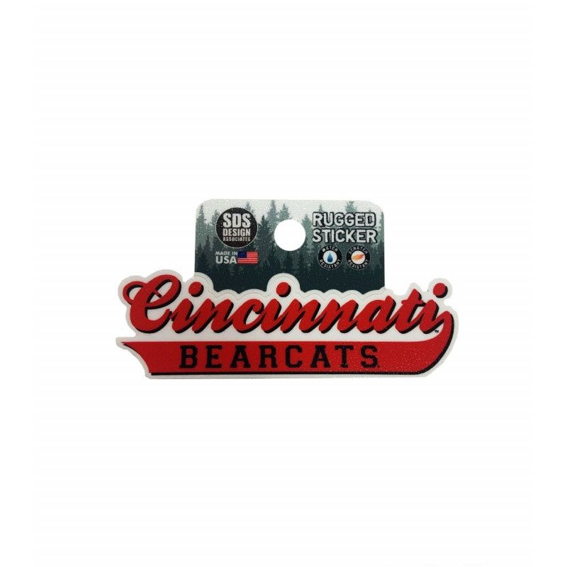 Cincinnati Bearcats Script Tail Rugged Sticker