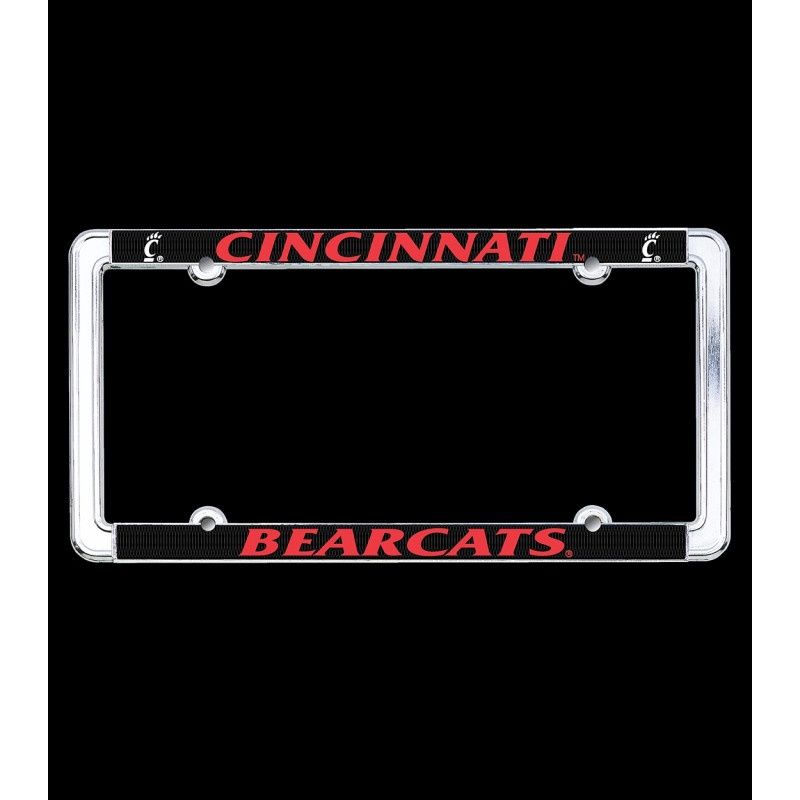 Cincinnati Bearcats Thin Rimmed Chrome License Plate Frame