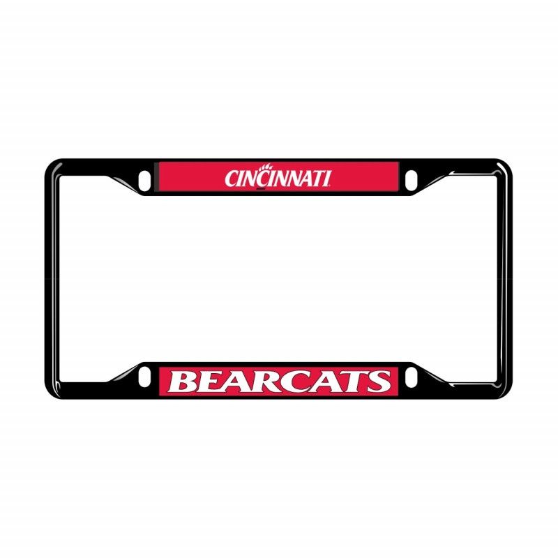 Cincinnati Bearcats Thin Black Metal License Plate Frame