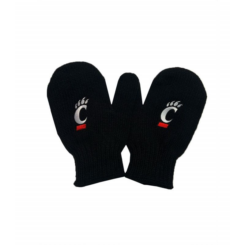 Cincinnati Bearcats Toddler Black Mittens