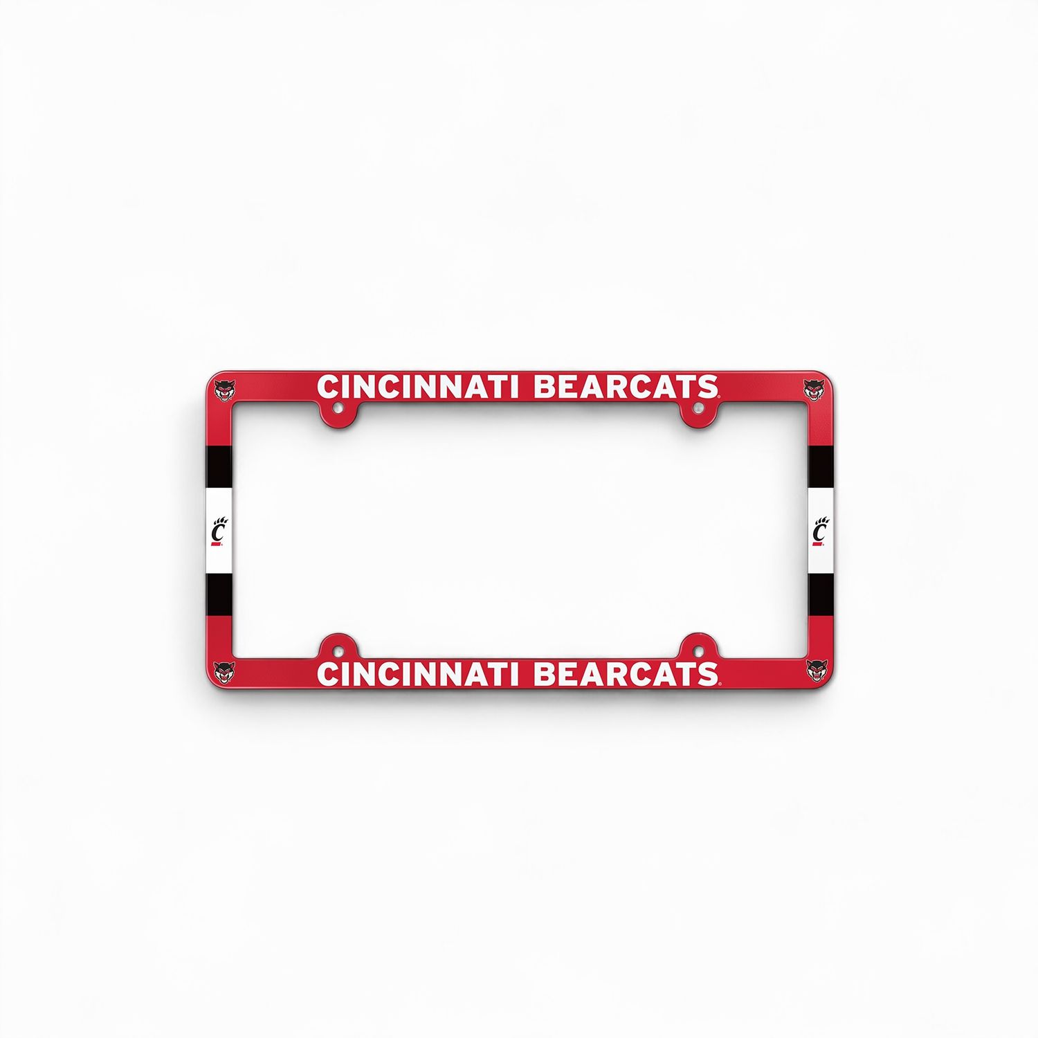 Cincinnati Bearcats C-Paw Striped License Plate Frame