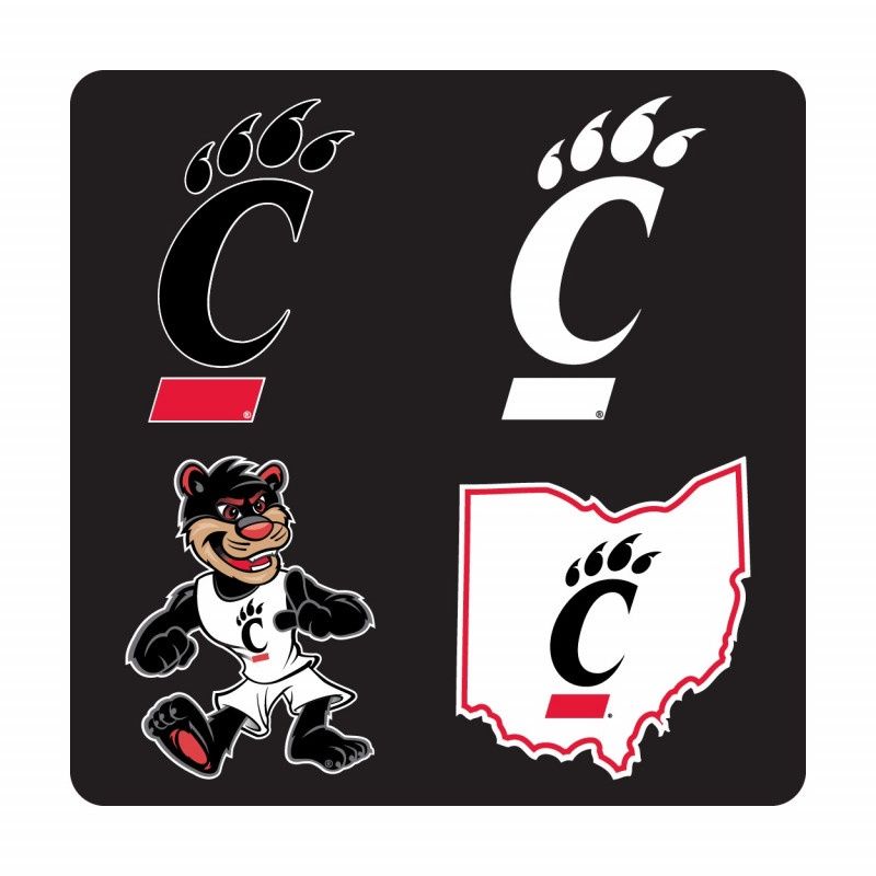 Cincinnati C-Paw/C-Paw/Bearcat/State 4 Pack Micro Decals