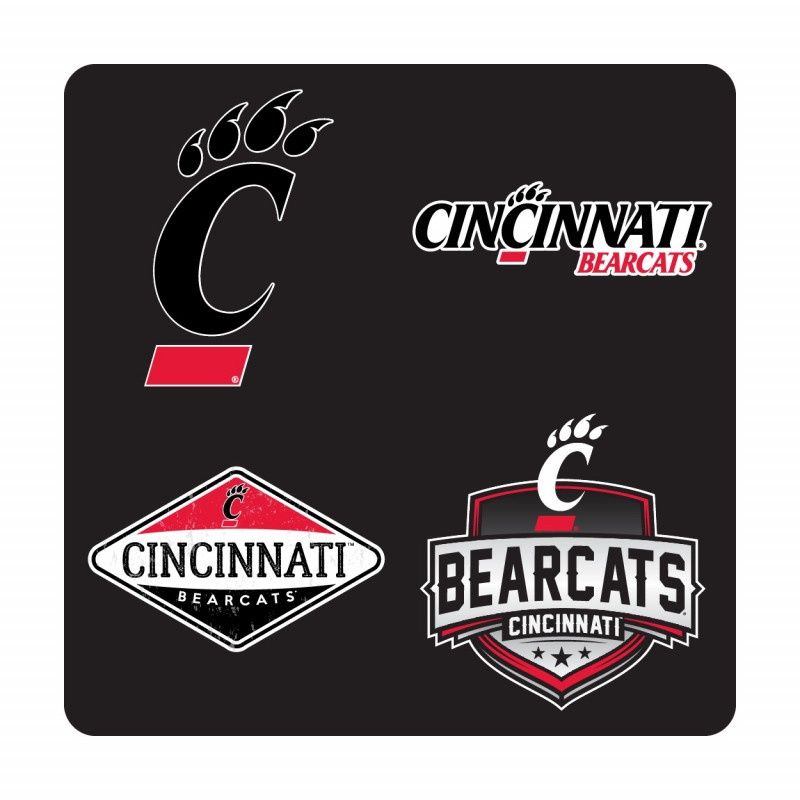 Cincinnati C-Paw/Logo/Diamond/Shield 4 Pack Micro Decals