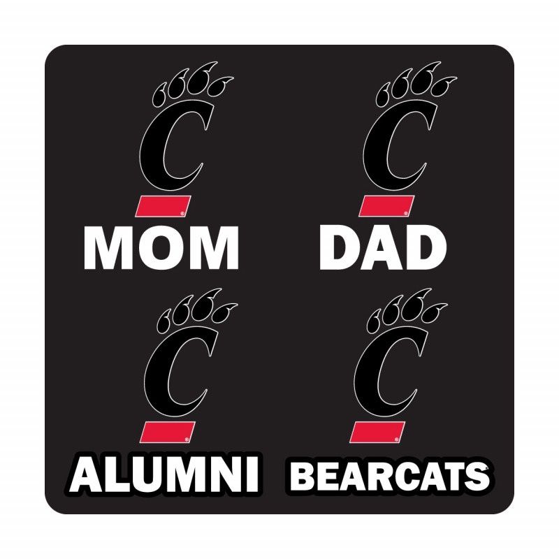 Cincinnati Mom/Dad/Alumni/Bearcats 4 Pack Micro Decals
