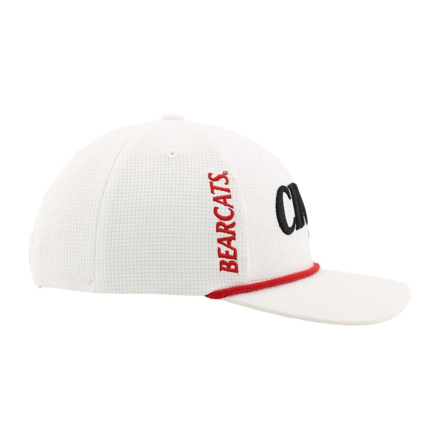 Cincy Script Red Rope Hat with Bearcats on the Right Side
