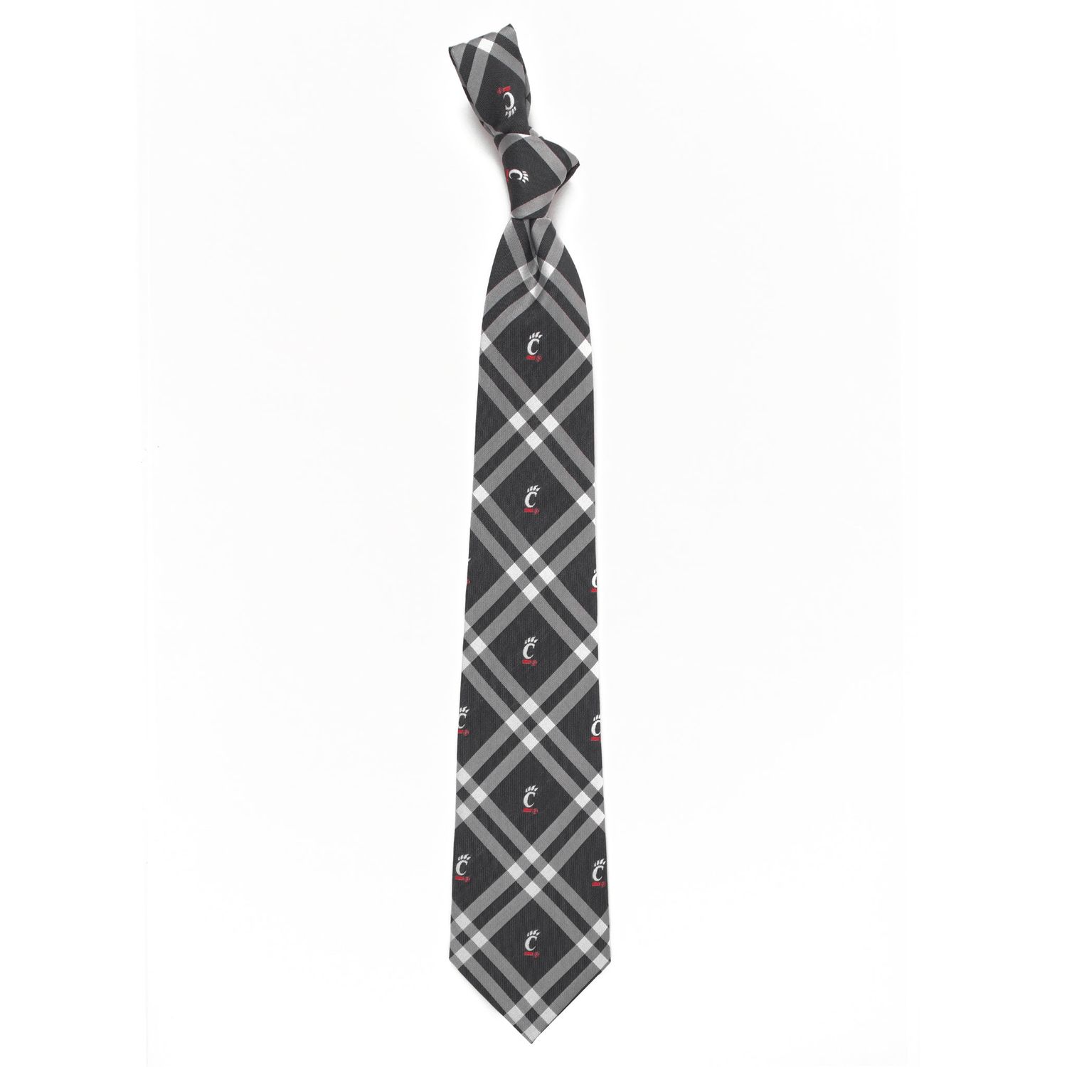 Cincinnati Bearcats Plaid C-Paw Neck Tie