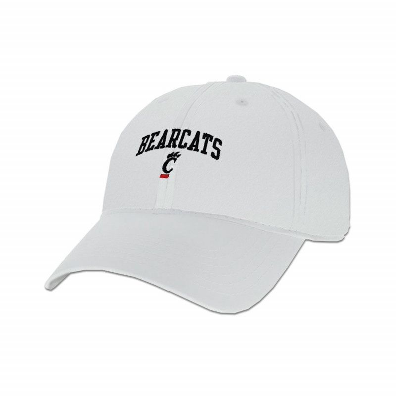 Legacy Bearcats Cool Fit Adjustable Hat with C-Paw in White